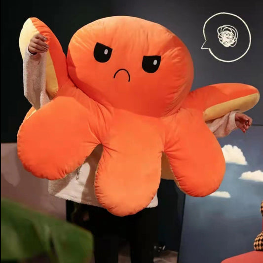 90cm-130cm Reversible Flip Giant Octopus Stuffed Plush Doll Gift Toys